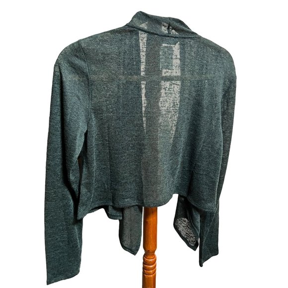 G Giuliana Cropped Cascade Cardigan Women's Spruce Green Small Lightweight NWOT - Picture 8 of 8